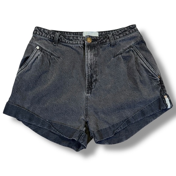 One Teaspoon Street Walker Black Denim Shorts Size 32